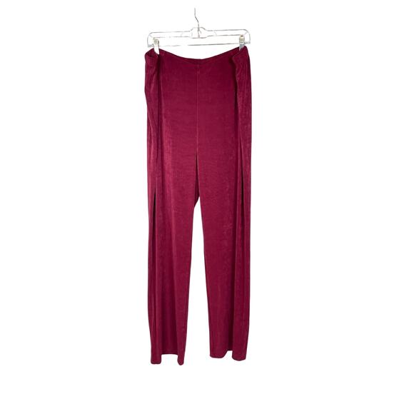 Chico's burgundy red straight leg pants acetate plus size 4T - Picture 1 of 5